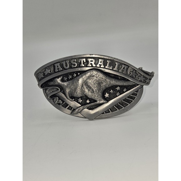 Aros‎ Buckle Co. Vintage 1960s Australia Kangaroo Belt Buckle - Picture 1 of 5